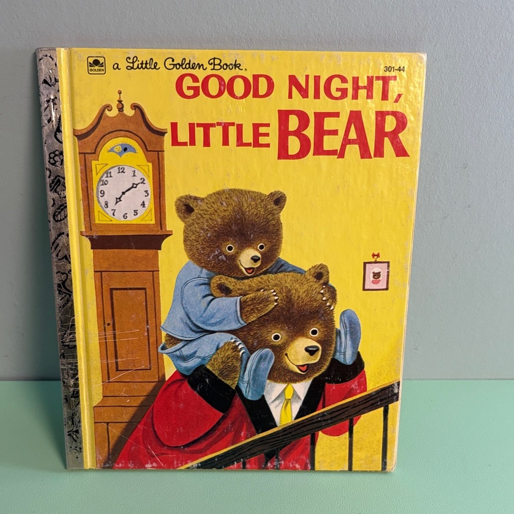 Vintage 1961 Little Golden Book Good Night Little Bear, Classic Kid Story Book